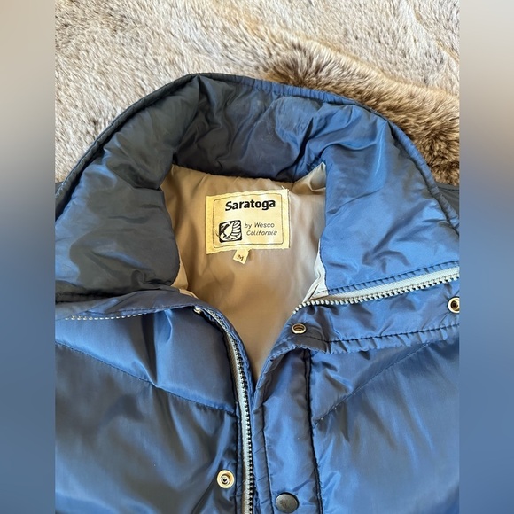 Saratoga Down Blue Vest by Wesco California Vintage ski Size Medium - Picture 2 of 11